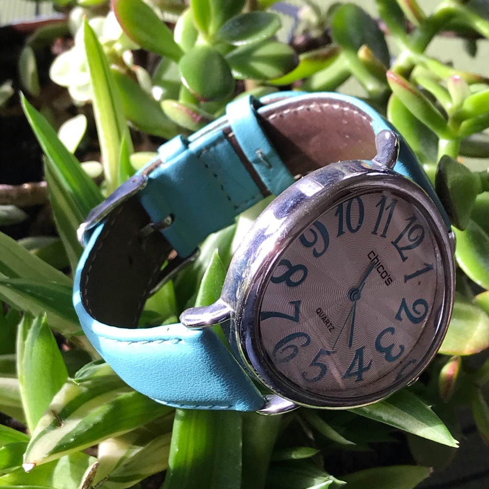Chico’s Turquoise Leather band Watch